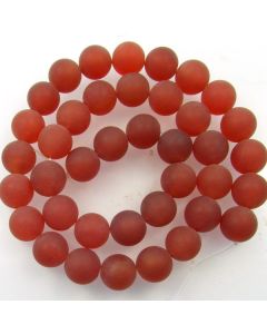 Carnelian 10mm FROSTED Round Beads