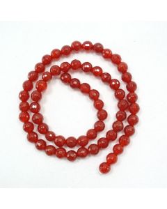 Carnelian 6mm Faceted Round Beads