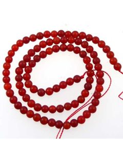 Carnelian 4mm FROSTED Round Beads