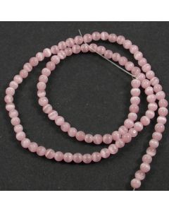 Cats Eye Beads - 4mm Pink