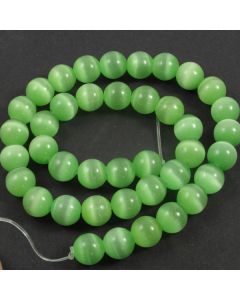 Cats Eye Beads - 9.5mm Green