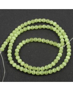 Cats Eye Beads - 4mm Light Green