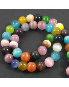 Cats Eye Beads - 9.5mm Mixed Colour