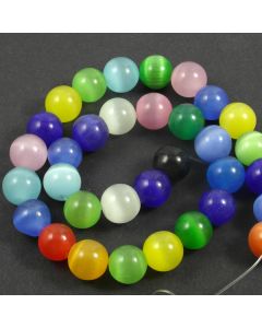 Cats Eye Beads - 11.5mm Mixed Colour