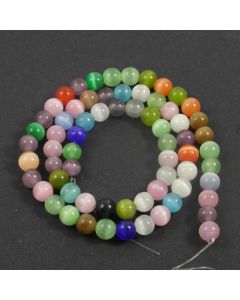 Cats Eye Beads - 6mm Mixed Colour