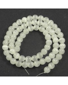 Cats Eye Beads - 5.5mm Moonstone White
