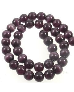 Cats Eye Beads - 9.5mm Deep Purple