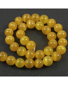 Cats Eye Beads - 11.5mm Amber Yellow