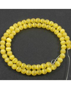 Cats Eye Beads - 5.5mm Yellow