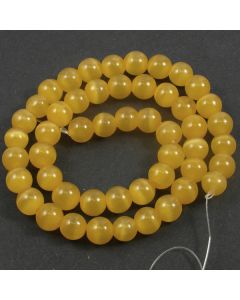 Cats Eye Beads - 9.5mm Amber Yellow