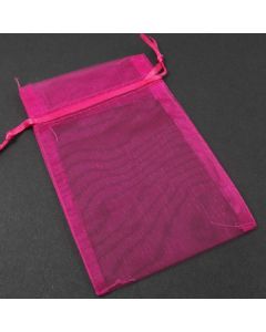 Organza Bags - Medium Plain Cerise (Pack of Ten)