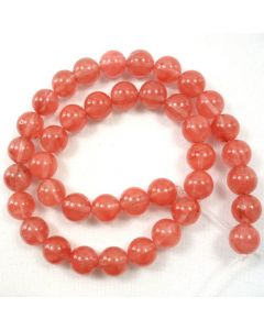 Cherry Quartz 10mm Round Beads