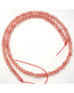 Cherry Quartz 4mm Round Beads