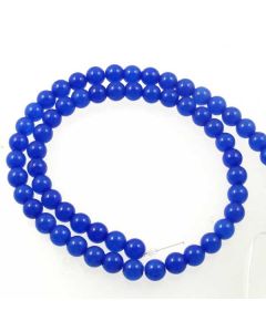 Jade (Cobalt Blue) Dyed 6mm Round Beads