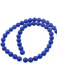 Jade (Cobalt Blue) Dyed 8mm Round Beads