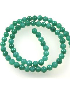 Mashan Jade (dyed Bright Turquoise) 6mm Round Beads