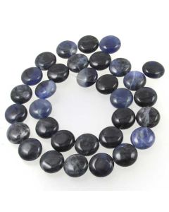 Sodalite 12mm Coin Beads