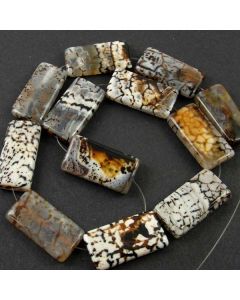 Leopard Agate 30x15x7mm approx. Pillow Beads