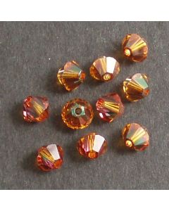  Swarovski® 4mm Crystal Copper Bicone 5301 Beads (Pack of 10)