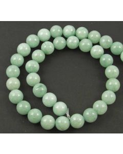 Malay Jade (Dyed mid Cyan Quartzite) 10mm Round Beads