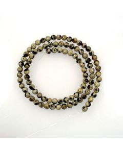 Dalmation Jasper 4mm Round Beads