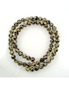 Dalmation Jasper 6mm Round Beads