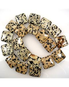 Dalmation Jasper 20mm Square Beads