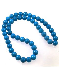 Mashan Jade (dyed Dark Turquoise) 8mm Round Beads