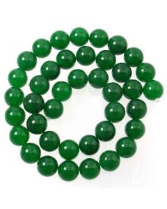 Malay Jade (Dyed Emerald Green Quartzite) 10mm Round Beads