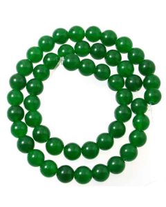 Malay Jade (Dyed Emerald Green Quartzite) 8mm Round Beads