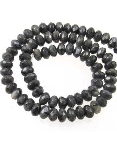 Larvikite 5x8mm Faceted Rondelle Beads
