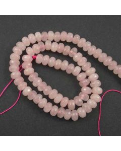 Rose Quartz 5x8mm Faceted Rondelle Beads