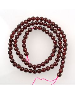 Garnet 4mm Round Beads
