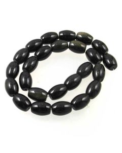 Golden Obsidian 12x16mm Rice Beads