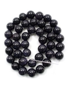 Blue Goldstone 10mm Round Beads