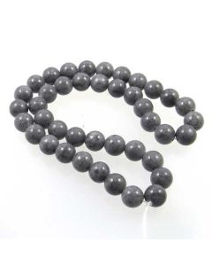 Mashan Jade (Dyed Steel Grey) 10mm Round Beads