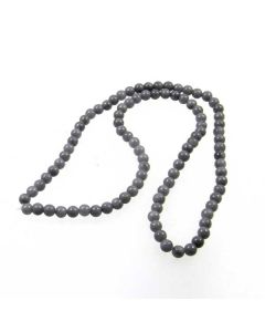 Mashan Jade (Dyed Steel Grey) 4mm Round Beads