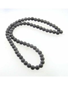 Mashan Jade (Dyed Steel Grey) 6mm Round Beads