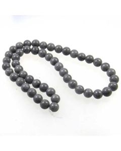 Mashan Jade (Dyed Steel Grey) 8mm Round Beads