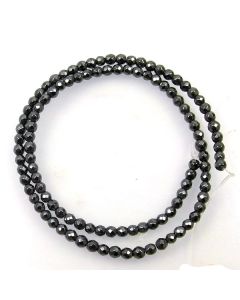 Hematite Faceted 4mm Round Beads