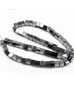 Hematite 6mm Cube Beads