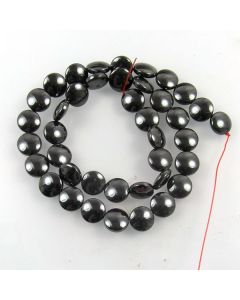 Hematite 10mm Coin Beads