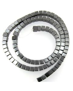 Hematite 4mm Cube Beads