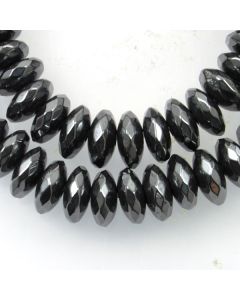 Hematite Faceted 3x8mm Rondelle Beads 2