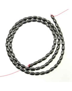 Hematite 3x5mm Rice Beads