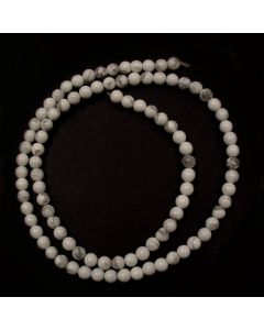 Howlite 4mm Round Beads