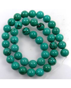 Hubei Province Turquoise (Stabilised) 10mm Round Beads