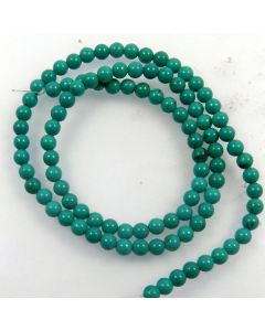 Hubei Province Turquoise (Stabilised) 4mm Round Beads