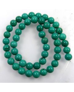 Hubei Province Turquoise (Stabilised) 8mm Round Beads