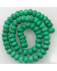 Hubei Province Turquoise (Stabilised) 10x6mm Rondelle Beads